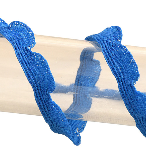 25m spool of 10mm scalloped braid, Royal Blue