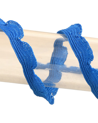 Bobine 25m galon festonné 10mm Bleu Roy 