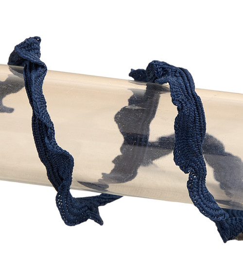 25m spool of scalloped braid 10mm Navy Blue