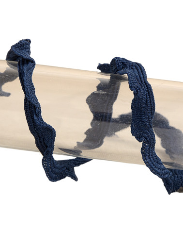 25m spool of scalloped braid 10mm Navy Blue