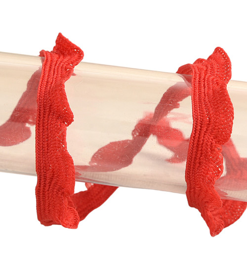 25m spool of 10mm scalloped braid Red