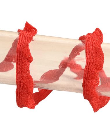 25m spool of 10mm scalloped braid Red