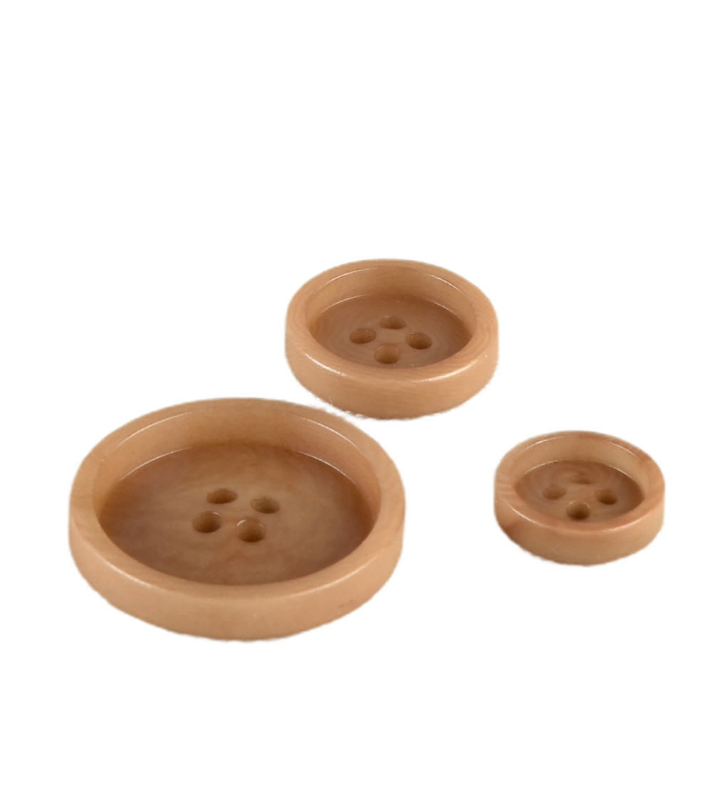 4-hole corozo button Antelope Beige