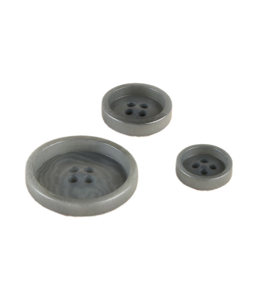 Corozo button 4 holes Anthracite Gray
