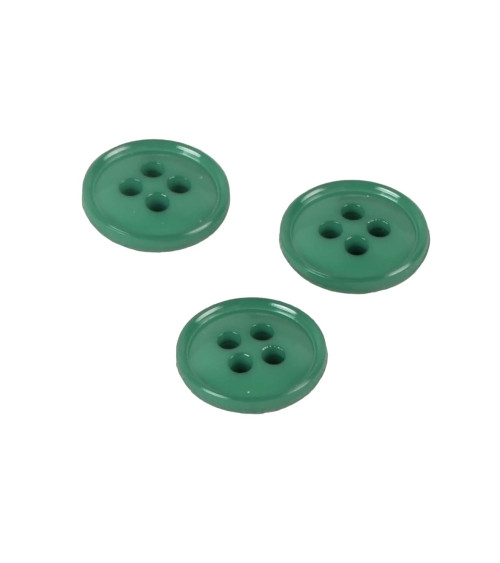 Bouton 4 trous nylon recylé bleu canaries 11mm