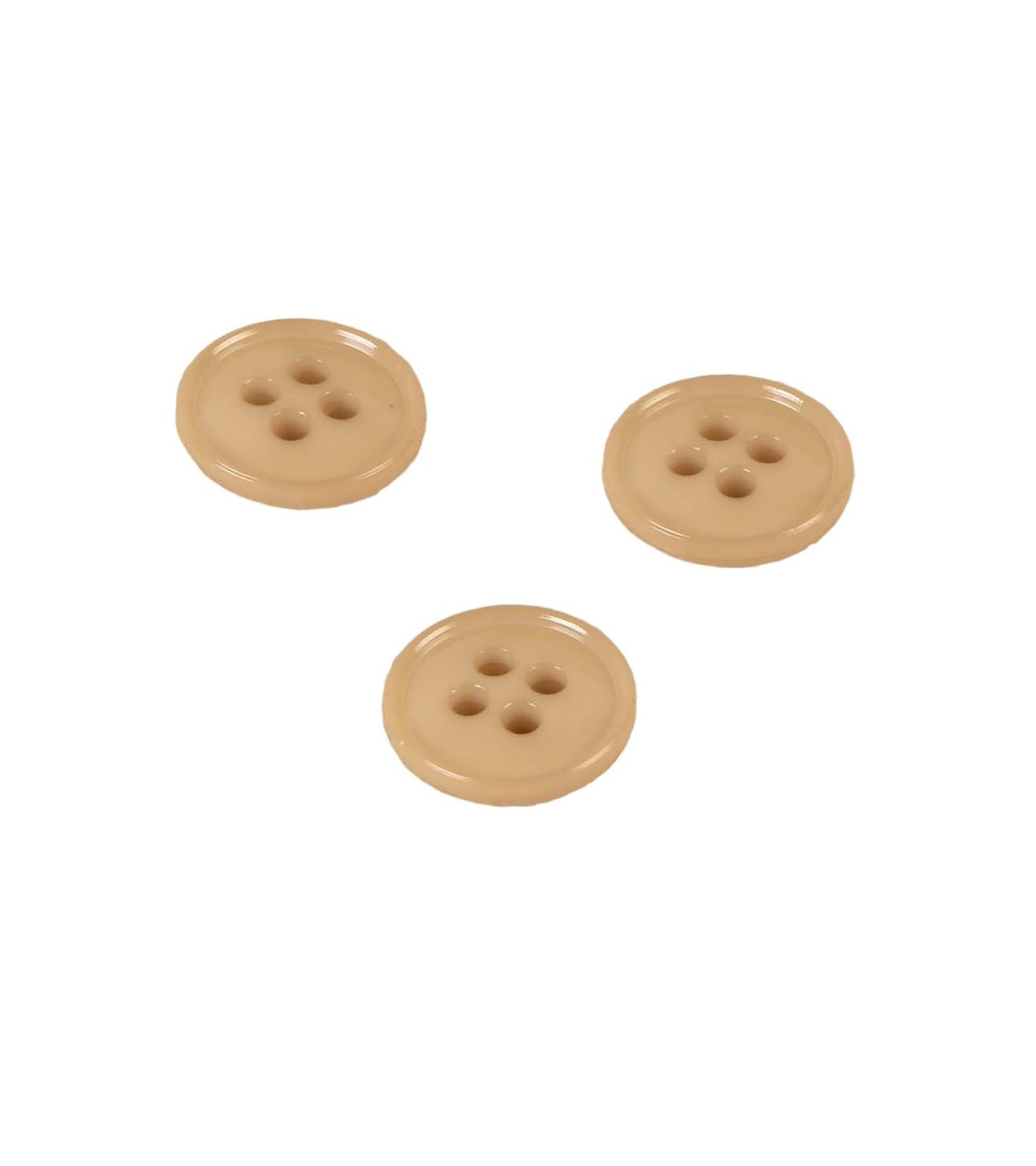 4-hole button recycled nylon antelope beige 11mm