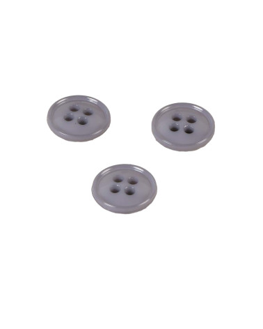 4-Loch-Knopf aus recyceltem Nylon, dunkelgrau, 11 mm