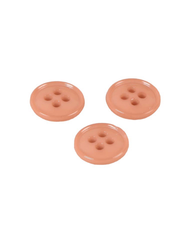 Set of 6 buttons 4 holes recycled nylon beige 11mm