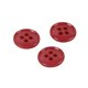 Lot de 6 boutons 4 trous nylon recylé rouge 11mm