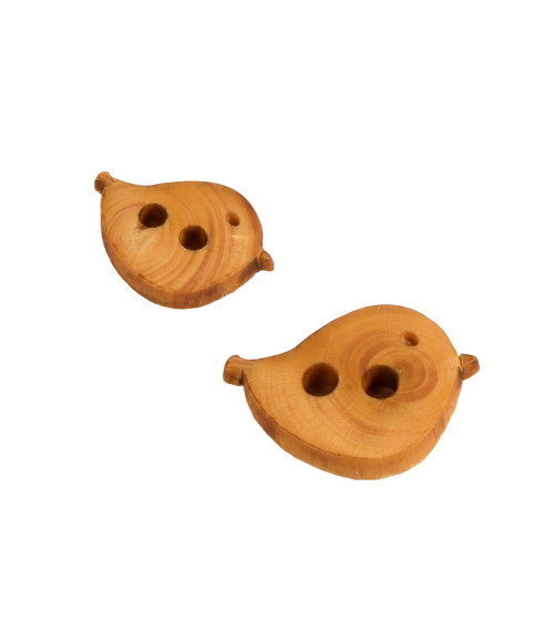 Bird children's wooden button