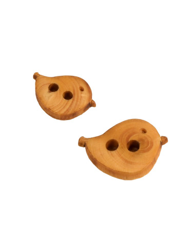 Bouton bois enfants oiseau