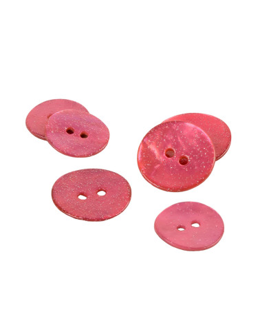 Fuchsia glitzernder Perlmuttknopf