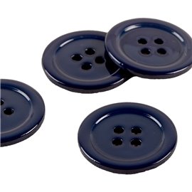 Lot de 6 boutons 100% nacre ronds bleu marine