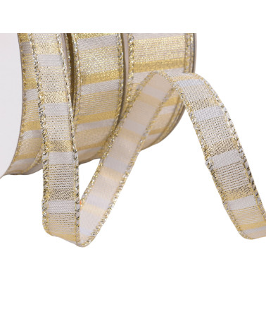 Gold brass metallic ribbon by the meter