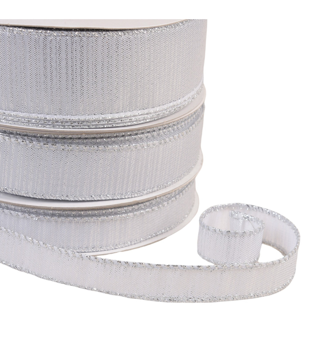 Silver brass-plated metal ribbon per meter