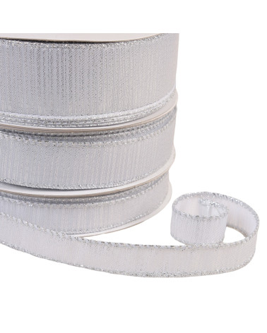 Silver brass-plated metal ribbon per meter