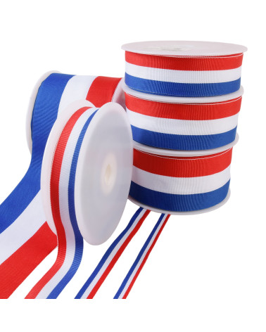 Blue/white/red French flag ribbon by the meter
