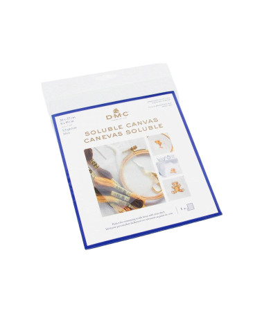 DMC Toile aïda canevas soluble blanc 22 x 20 cm