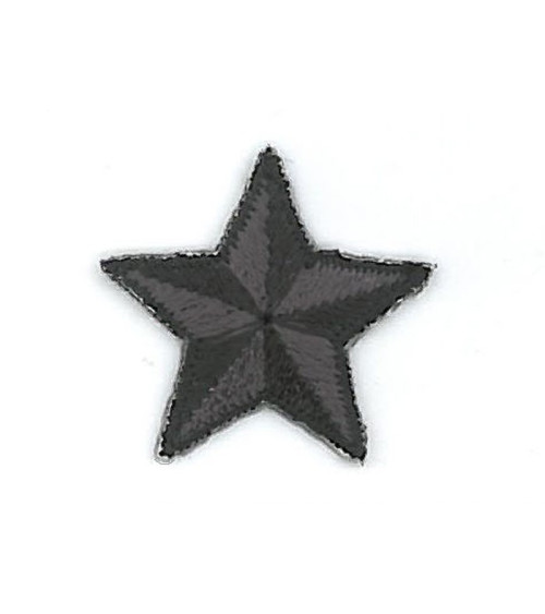Black star iron-on patch 2.5cm