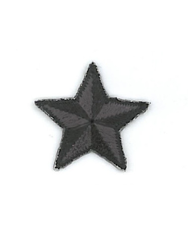 Black star iron-on patch 2.5cm