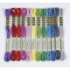 Assortiment 24 échevettes de fils mouliné DMC les indispensables 100% coton coloris vitamines