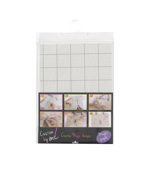 DMC Magic Sheet A4 Medium Squares - Magic Sheet, Soluble and Self-Adhesive - Traditional Embroidery