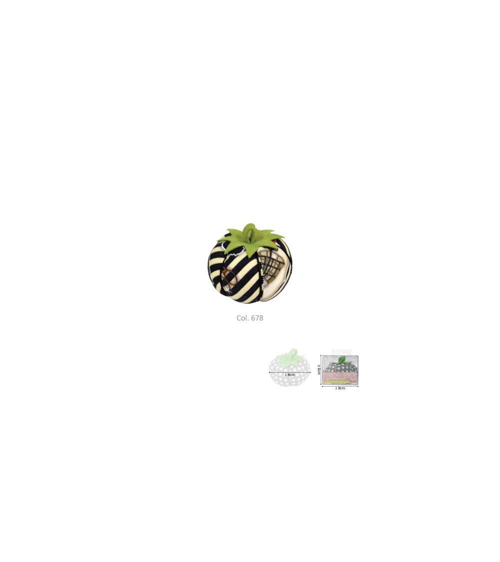Tomatoes with pins, mannequins and stripes