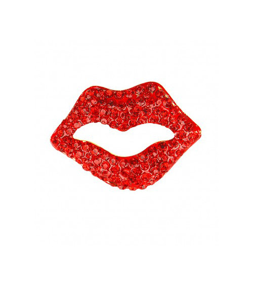 Broche strass Bouche 