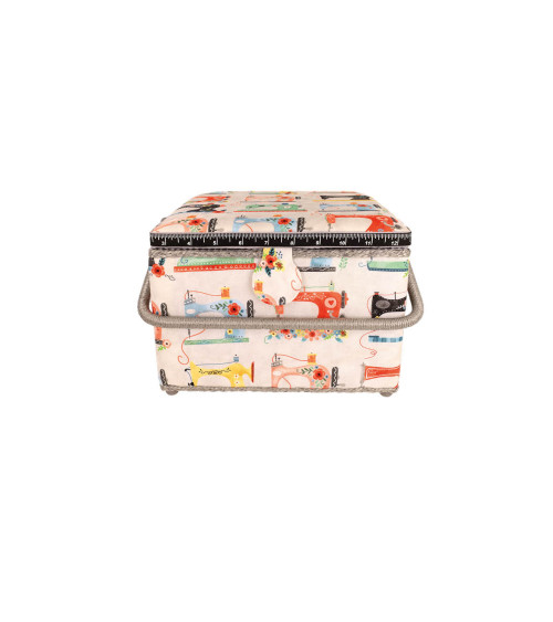 Sewing box 26x26x19cm vintage box