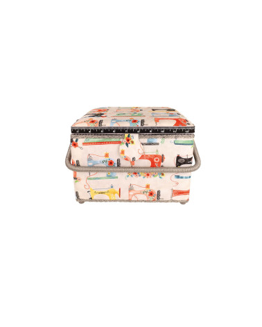 Sewing box 26x26x19cm vintage box