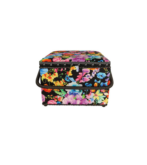 Sewing box 26x26x19cm flowers