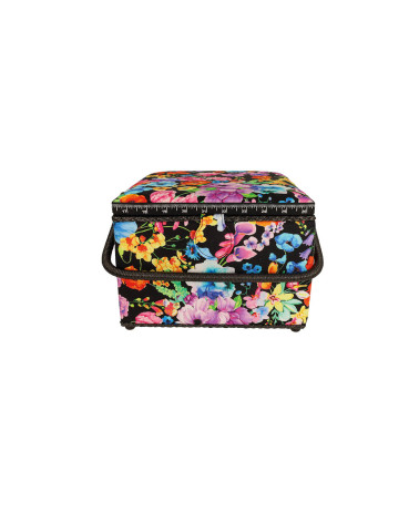 Sewing box 26x26x19cm flowers