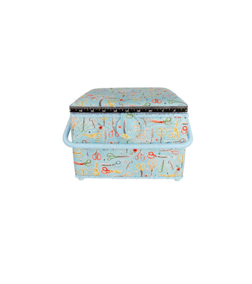 Scatola da cucito 26x26x19 cm forbici da cucito