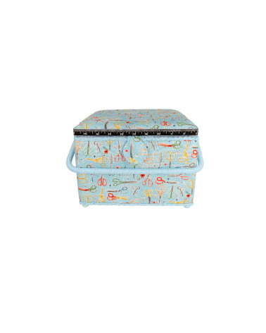 Scatola da cucito 26x26x19 cm forbici da cucito