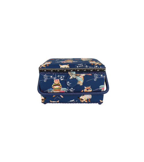 Sewing box 18.5x26x16cm musician cat
