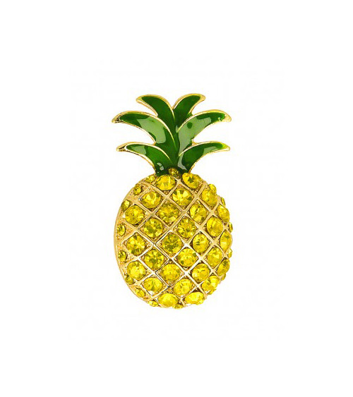 Broche strass Ananas