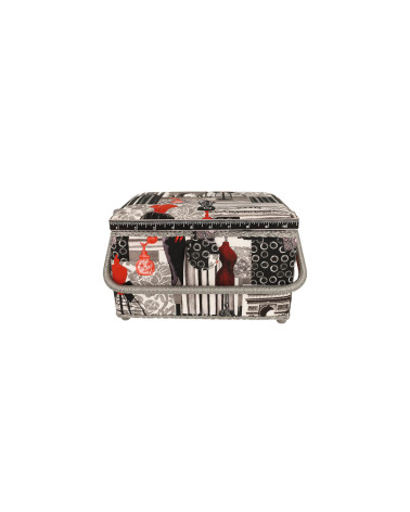 Scatola da cucito 18,5x26x16 cm manichino vintage