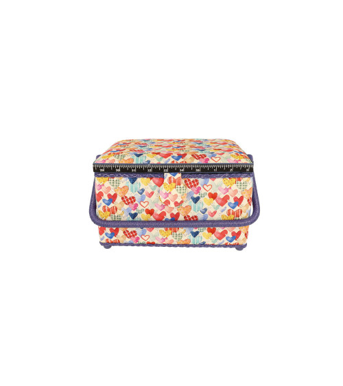 Sewing box 18.5x26x16cm hearts