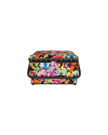 Boîte à couture 18,5x26x16cm fleurs