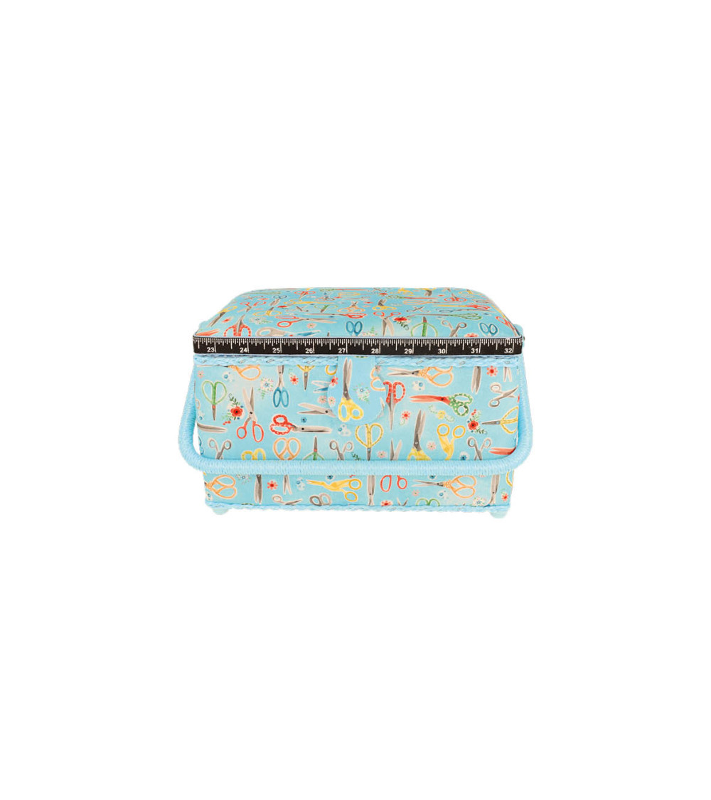 Scatola da cucito 18,5x26x16 cm forbici da cucito