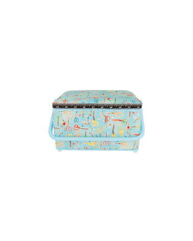 Scatola da cucito 18,5x26x16 cm forbici da cucito