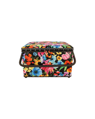 Sewing box 21x28.5x19.5cm flowers