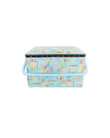 Scatola da cucito 21x28,5x19,5 cm forbici da cucito
