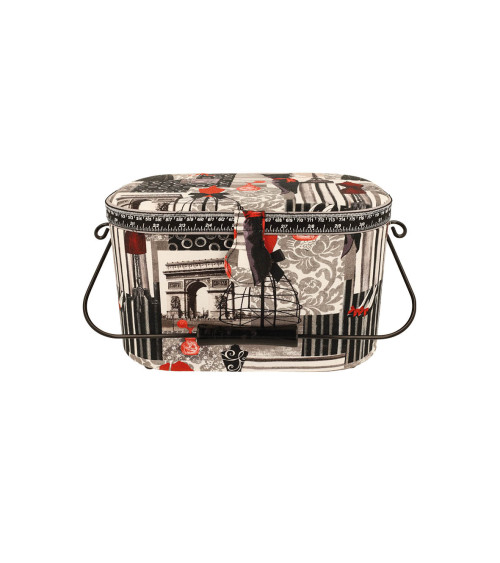 Sewing box 21x31x17.5cm vintage mannequin
