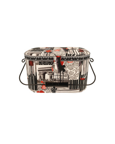 Sewing box 21x31x17.5cm vintage mannequin