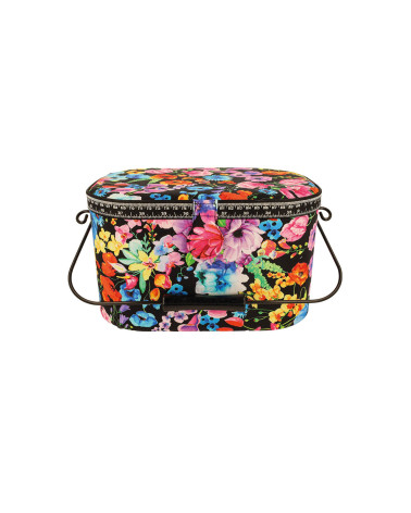 Boîte à couture 21x31x17,5cm fleurs