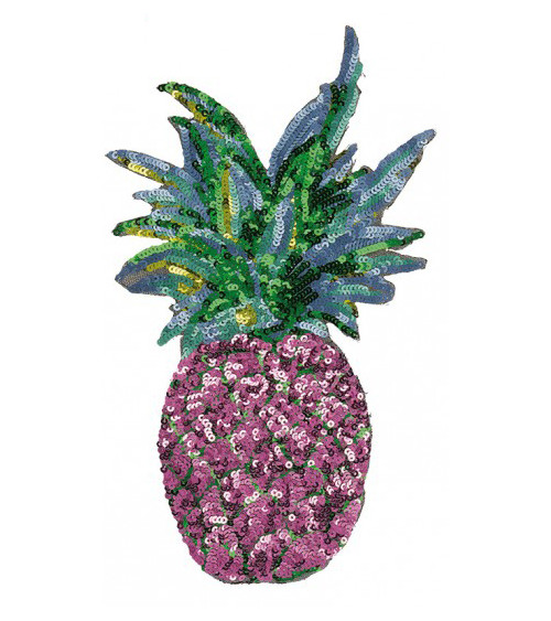 Pink Pineapple iron-on patch