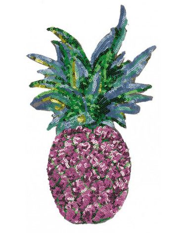 Pink Pineapple iron-on patch