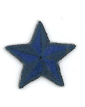 Ecusson thermocollant étoile bleu 2,5cm