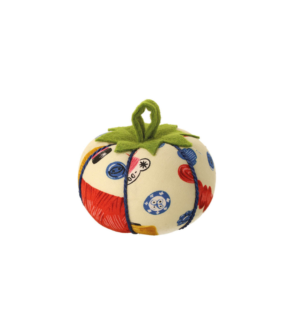 Tomate porte épingles 8cm fils couture